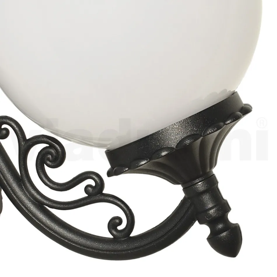 Outdoor Lamp in Aluminium with Opal Acrylic Sphere - Trovaanthracite Viadurini