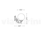 Outdoor Lamp in Aluminium with Opal Acrylic Sphere - Trovaanthracite Viadurini