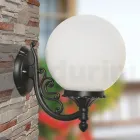 Outdoor Lamp in Aluminium with Opal Acrylic Sphere - Trovaanthracite Viadurini