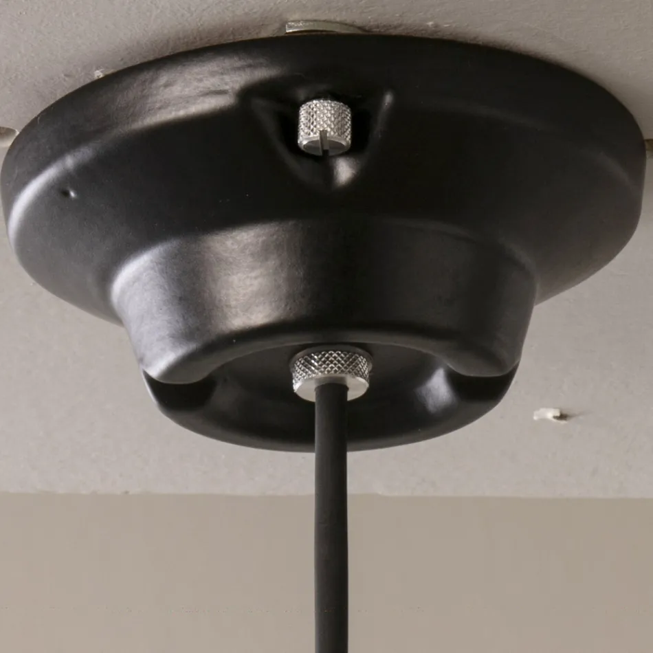 Outdoor Lamp in Majolica and Metal Made in Italy - Toscot Battersea Viadurini