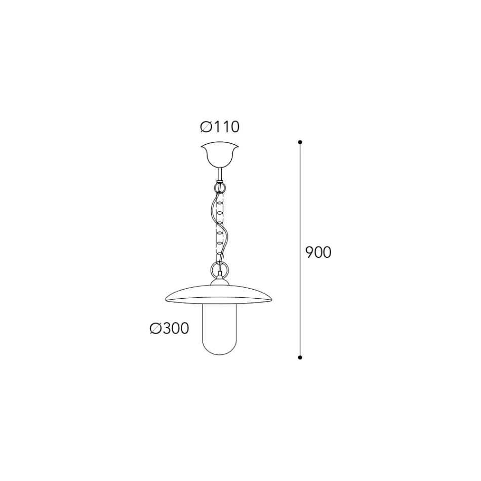 Outdoor Lamp in Brass, Glass and IP44 Made in Italy - Drago Viadurini