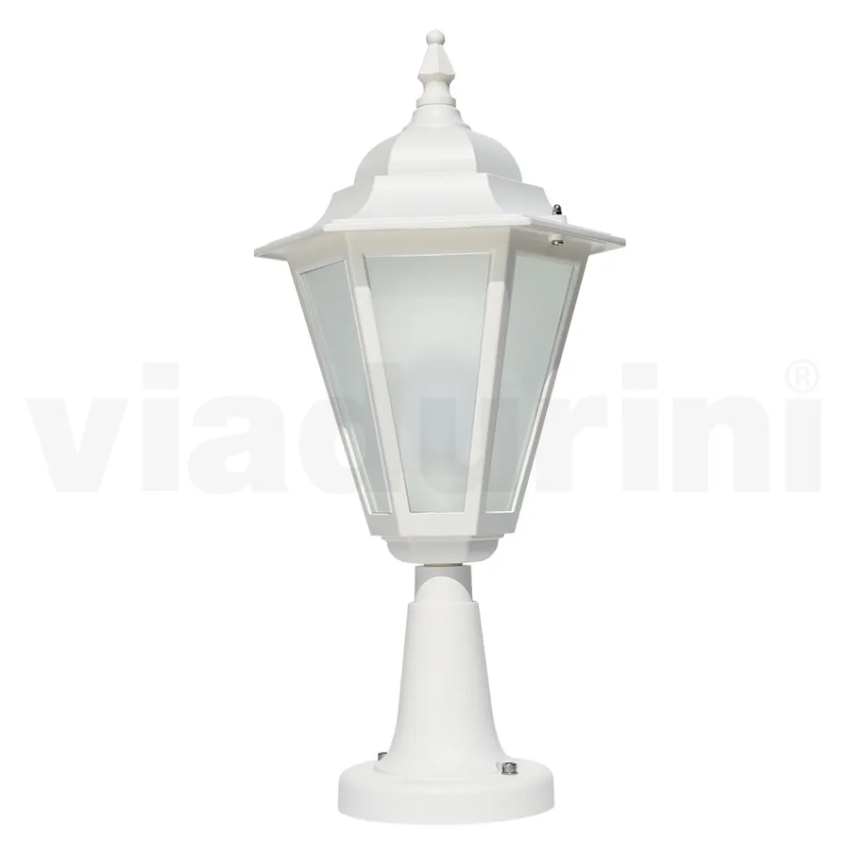 Vintage Outdoor Lamp in White Aluminium Made in Italy - Terella Viadurini