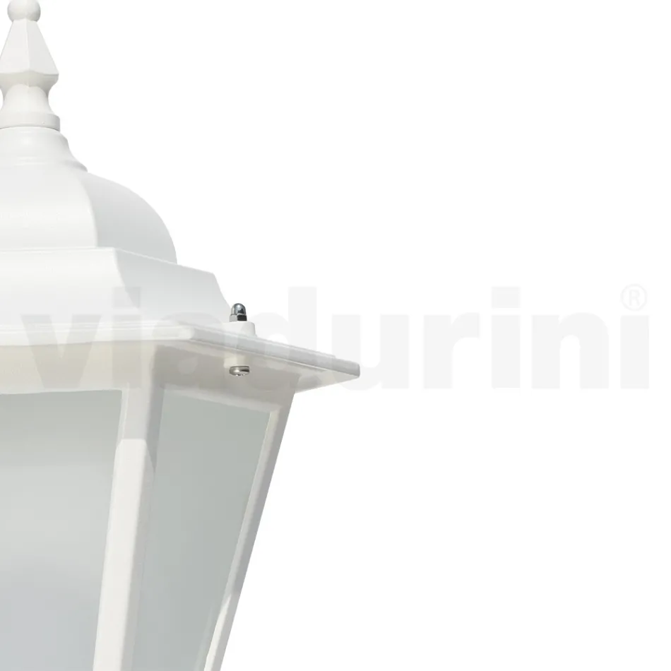 Vintage Outdoor Lamp in White Aluminium Made in Italy - Terella Viadurini