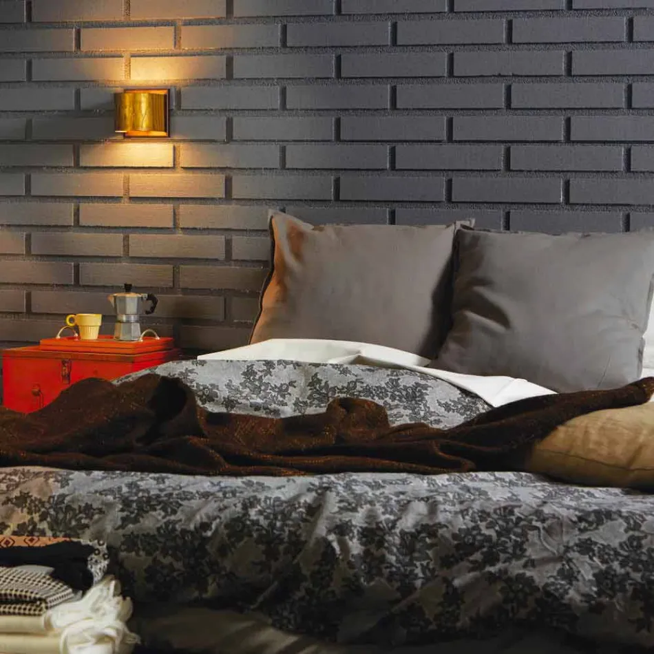 Modern wall lamp in brass and steel Ø11xh.11xsp.12 cm Bernadet Viadurini