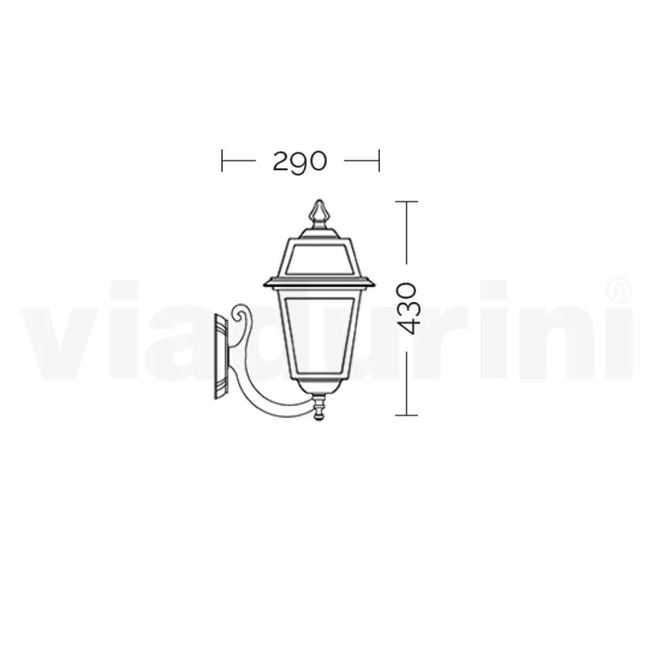 Outdoor Wall Lamp in Die-Cast Aluminium and Glass Made in Italy - Elric Viadurini