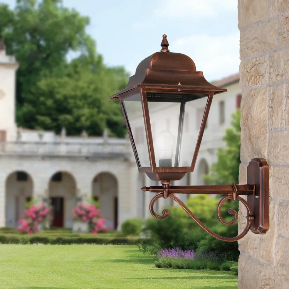 Outdoor Wall Lamp in Aluminium and Transparent Glass - Alchemist Viadurini