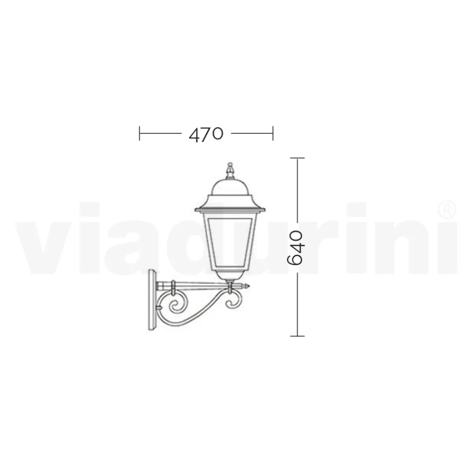 Outdoor Wall Lamp in Aluminium and Transparent Glass - Alchemist Viadurini