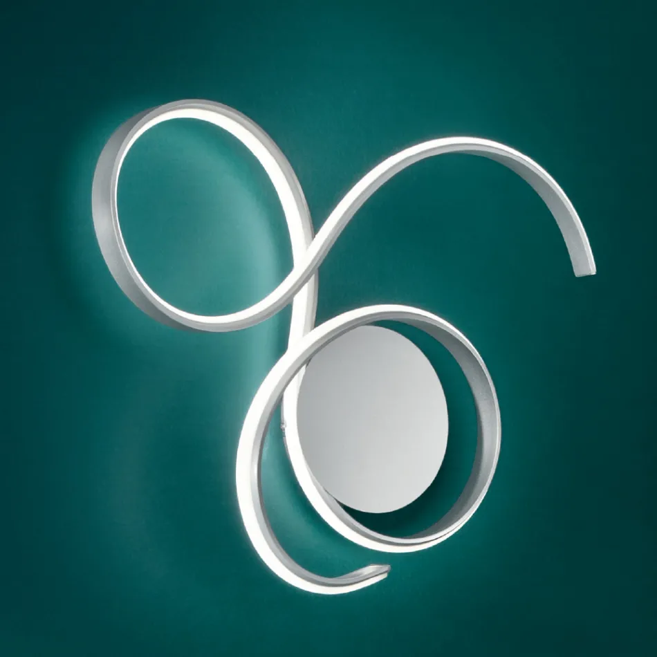 Wall Lamp with LED in Painted Metal Modern Design - Trella Viadurini