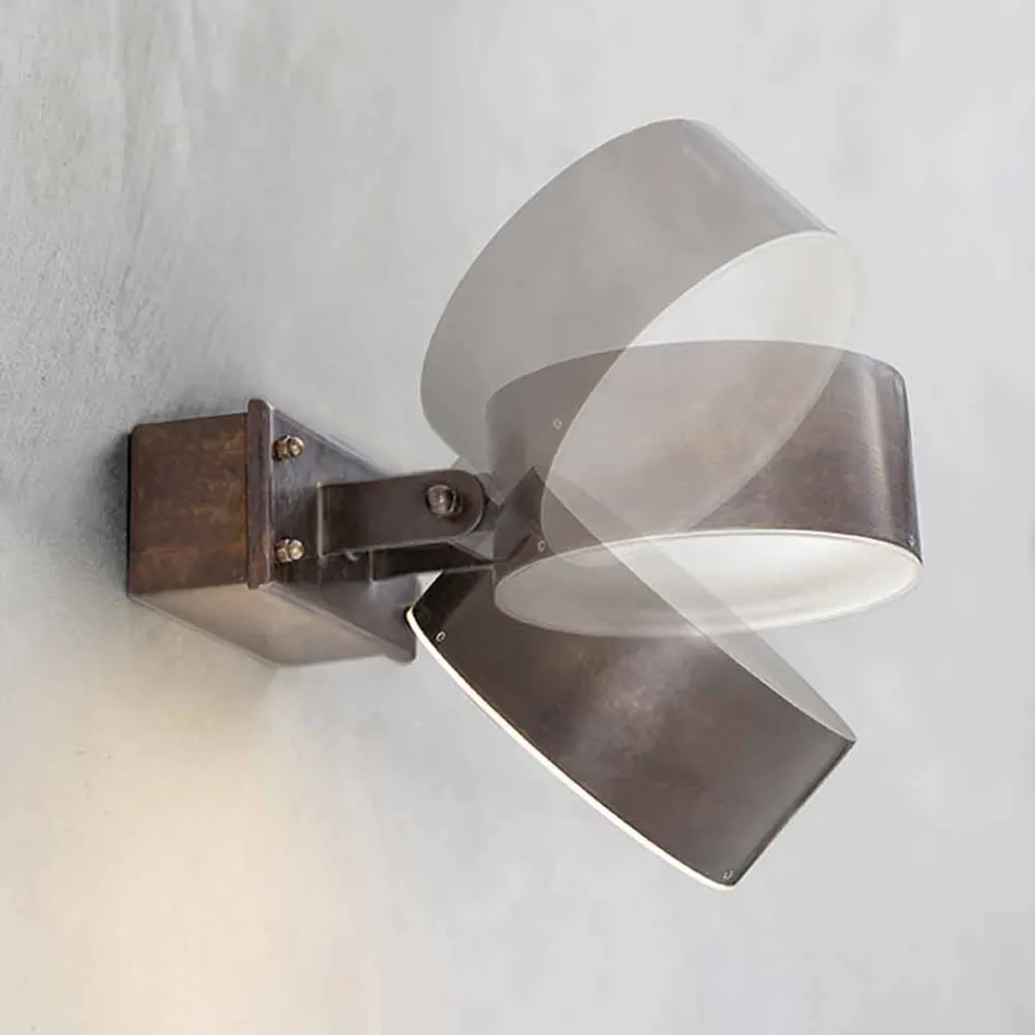 Brass Wall Lamp Made in Italy - Acelum Aldo Bernardi Viadurini