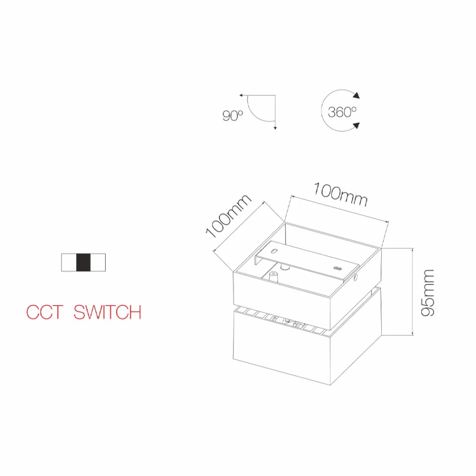 Decorative Wall Lamp Led 14W in White or Black Aluminium - Vernon Viadurini