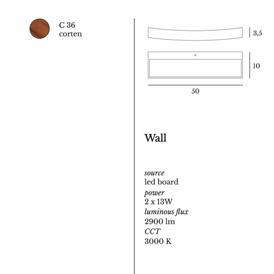 Modern design wall lamp in steel Ø50xh.3,5xsp.10 cm Eldora Viadurini