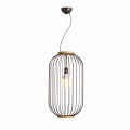 Suspension lamp in steel diameter 35xH70xL.catalogue cm Bibiana