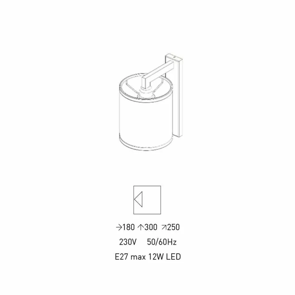 Modern Metal Wall Lamp with Linen Lampshade Made in Italy - Bali Viadurini