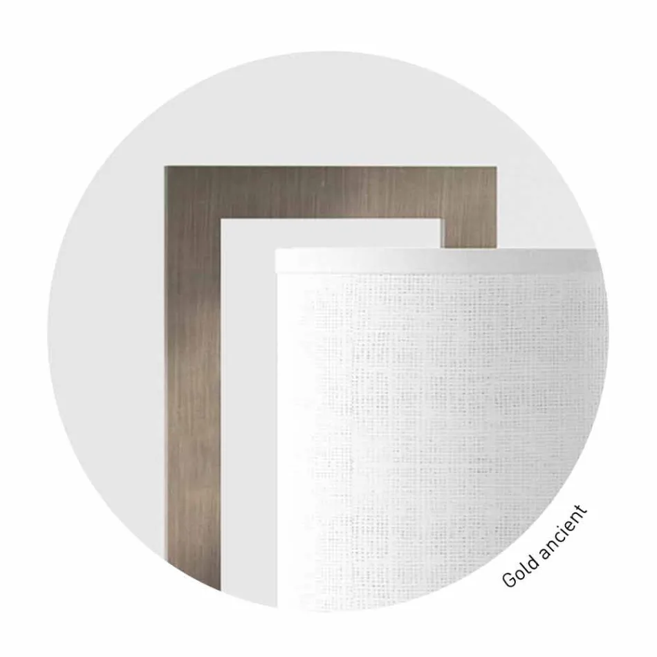 Modern Metal Wall Lamp with Linen Lampshade Made in Italy - Bali Viadurini