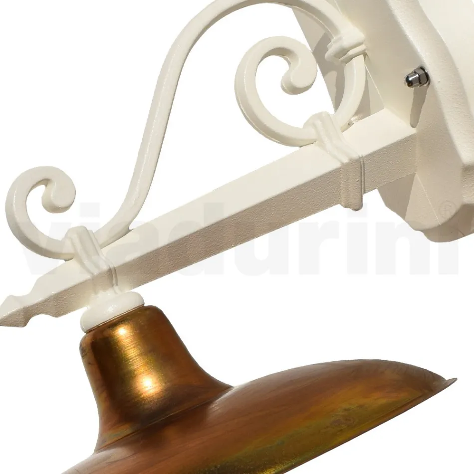 Outdoor Wall Lamp in Aluminium and Brass Made in Italy - Adela Viadurini