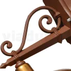 Outdoor Wall Lamp in Aluminium and Brass Made in Italy - Adela Viadurini