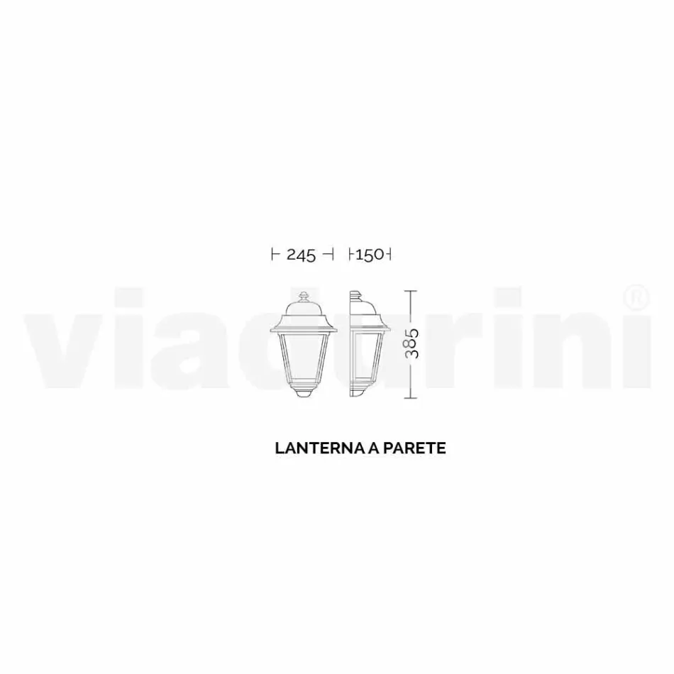 Outdoor aluminium wall lamp made in Italy, Aquilina Viadurini