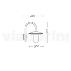 Outdoor Wall Lamp in Grey Aluminium Made in Italy - Belen Viadurini