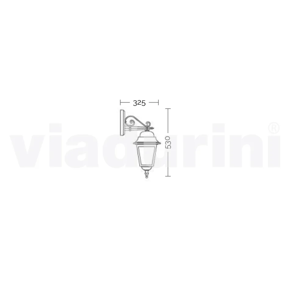 Outdoor wall lamp in aluminium made in Italy, Aquilina Viadurini