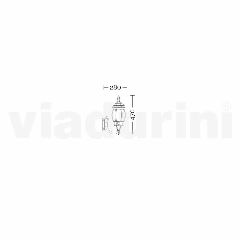 Outdoor wall lamp in aluminium produced in Italy, Anika Viadurini