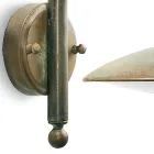 Vintage Brass and Clear Glass Outdoor Wall Lamp - Dragon Viadurini