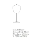 Handcrafted Venetian Blown Glass Table Lamp - Dalia Balloton Viadurini