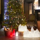 White or Red Luminous Candle Table Lamp Design by Slide - Fiammetta Viadurini