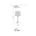 Classic Italian Handmade Glass Table Lamp and Shade - Malaysia Viadurini