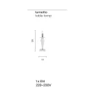 Classic Table Lamp in Handmade Italian Glass and Gold Metal - Oliver Viadurini