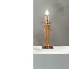 Classic Table Lamp in Handmade Italian Glass and Gold Metal - Oliver Viadurini