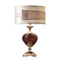Classic Table Lamp Italian Handcrafted Glass and Crystals - Magrena