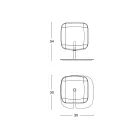 Table Lamp with Shiny Metal Structure Made in Italy - Donatina Viadurini