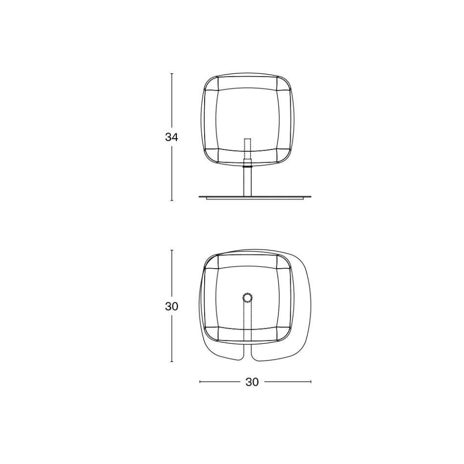 Table Lamp with Shiny Metal Structure Made in Italy - Donatina Viadurini