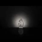 Design table lamp in crystal and steel shaped Egg Egg Viadurini