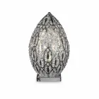 Design table lamp in crystal and steel shaped Egg Egg Viadurini