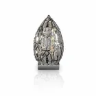 Design table lamp in crystal and steel shaped Egg Egg Viadurini