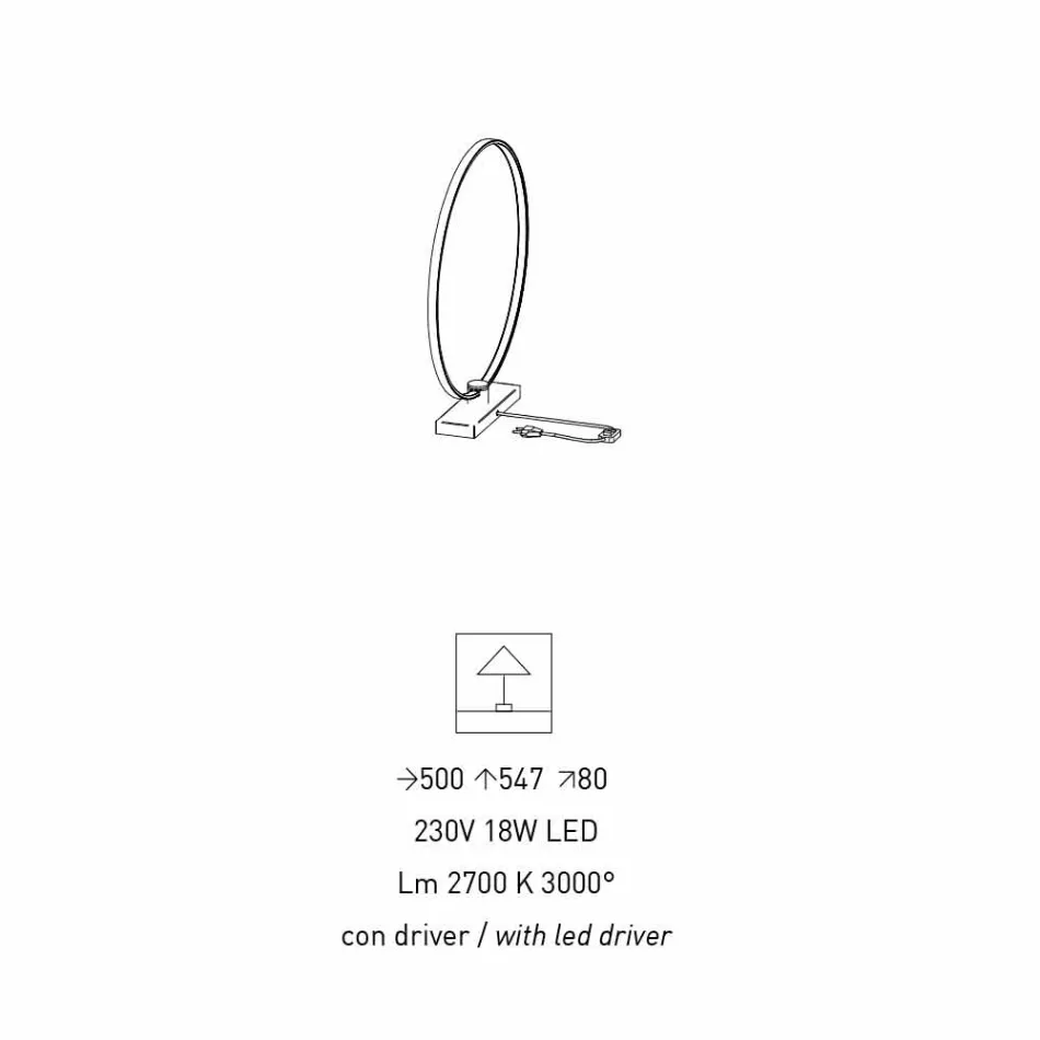 Design Table Lamp in Black Aluminium and Brass Made in Italy - Norma Viadurini