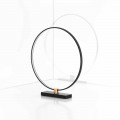 Design Table Lamp in Black Aluminium and Brass Made in Italy - Norma