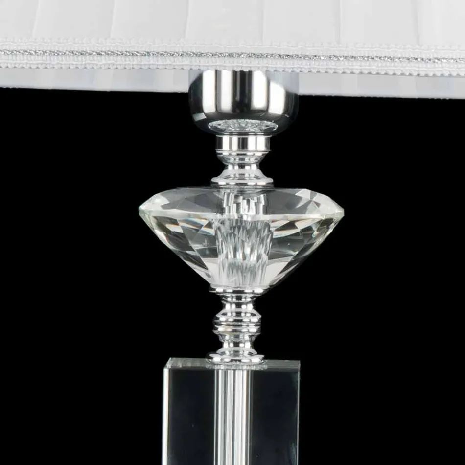 Design table lamp in Ivy glass and crystal, made in Italy Viadurini