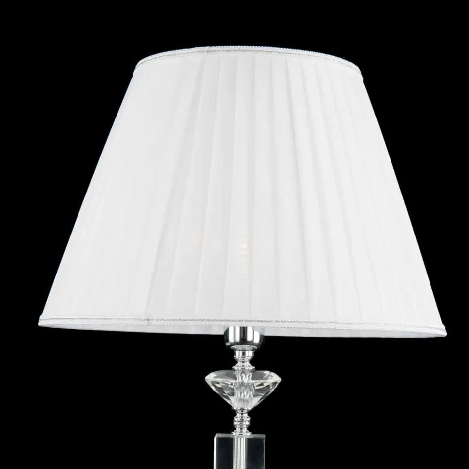 Design table lamp in Ivy glass and crystal, made in Italy Viadurini