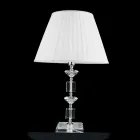 Design table lamp in Ivy glass and crystal, made in Italy Viadurini