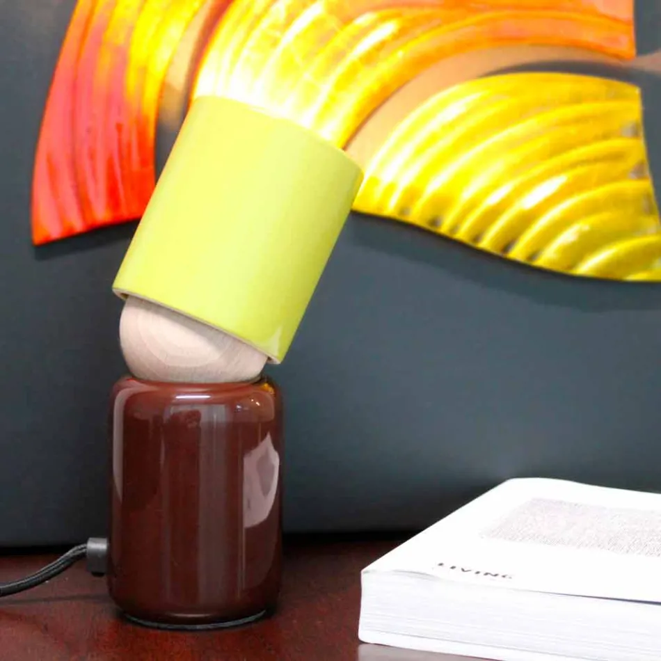 Modern design ceramic table lamp made in Italy Asia Viadurini