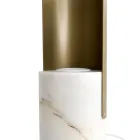 Table Lamp in Paonazzo Marble and Metal Made in Italy - Azumane Viadurini