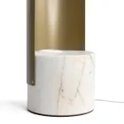 Table Lamp in Paonazzo Marble and Metal Made in Italy - Azumane Viadurini