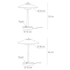 Mira Metal Table Lamp with Various Finishes Made in Italy Viadurini