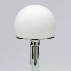 Table Lamp in Opaline with Chrome Structure Made in Italy - Toronto Viadurini