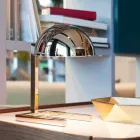 Table Lamp in Brass with Gold or Palladium Finish Made in Italy - Adana Viadurini