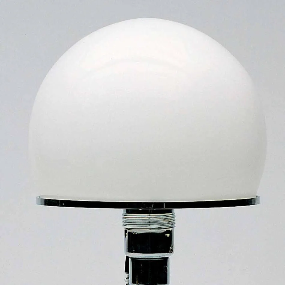 Glass Table Lamp with Opal Shade Made in Italy - Dacca Viadurini