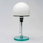 Glass Table Lamp with Opal Shade Made in Italy - Dacca Viadurini