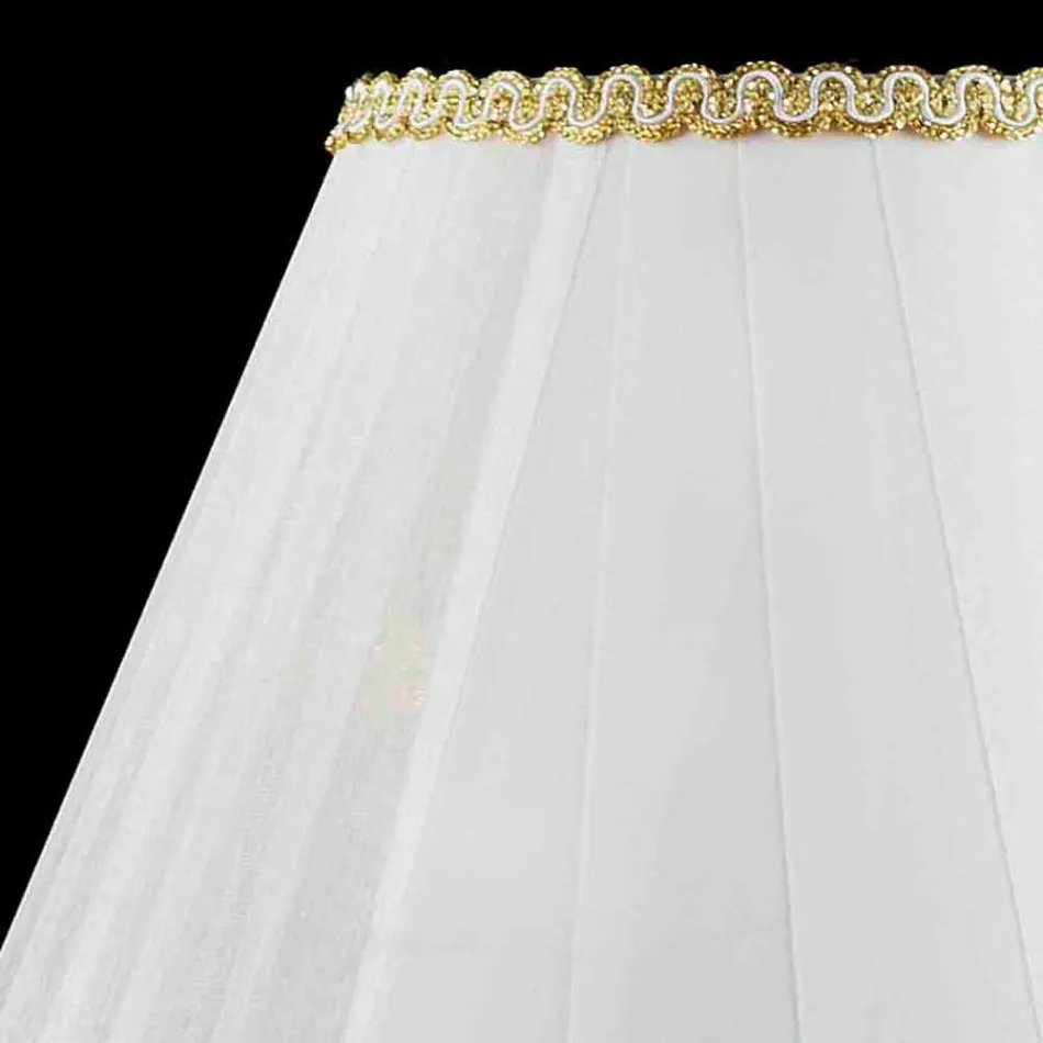 Glass table and crystal lamp Belle, made in Italy Viadurini